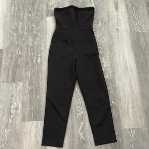 TOBI black strapless jumpsuit